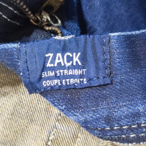 Blue notes Zack Slim Straight Jeans men's sz 30X32 dark washed ink blue low rise - Picture 7 of 14